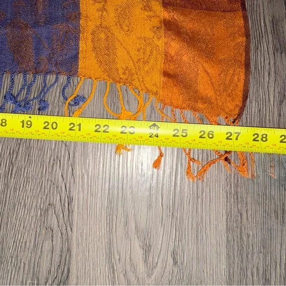Colorful Patchwork Pashmina Shawls with Fringe - Picture 4 of 5
